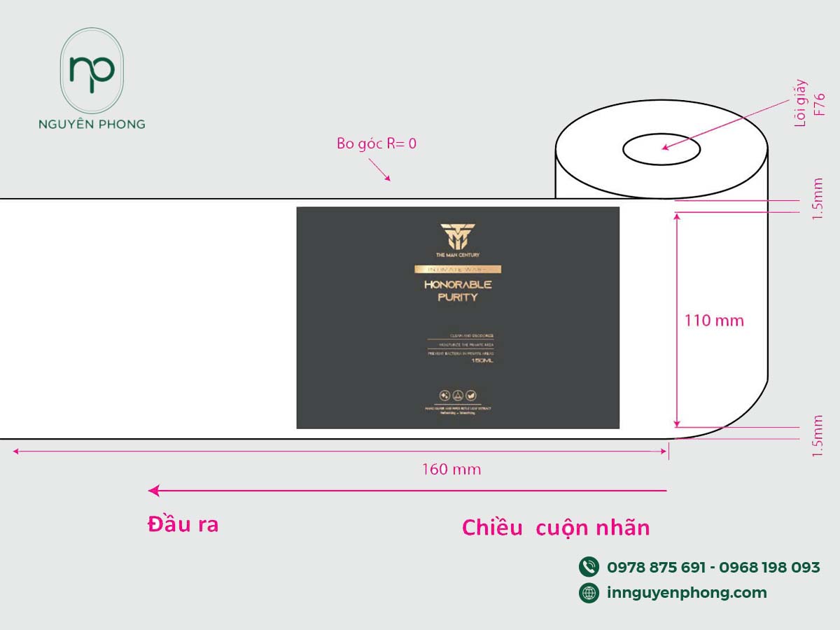 Mẫu decal cuộn in quy cách